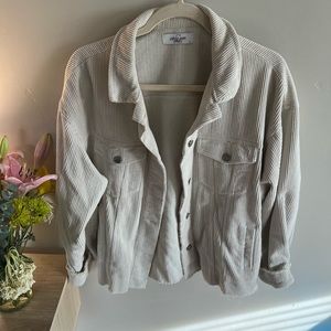 COPY - Carly Jean Los Angeles white corduroy jacket